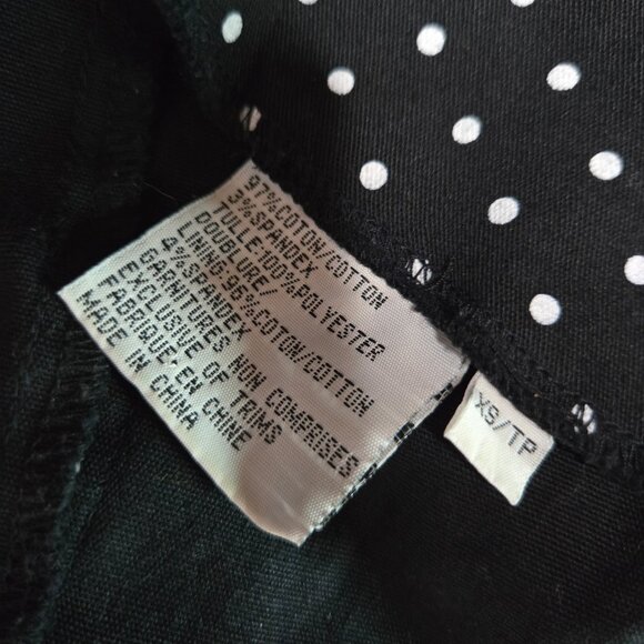 Y2K Vexy Black Polka Dot Corset Dress Size XS Goth Scene Retro 50s Rockabilly - Picture 15 of 15